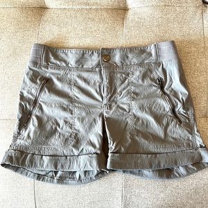 Athleta Trekkie shorts size 6 grey. Original style. Elastic waist. Zipper pocket